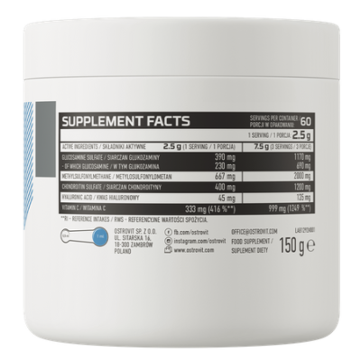 OstroVit Glucosamine + MSM + Chondroitin 150g