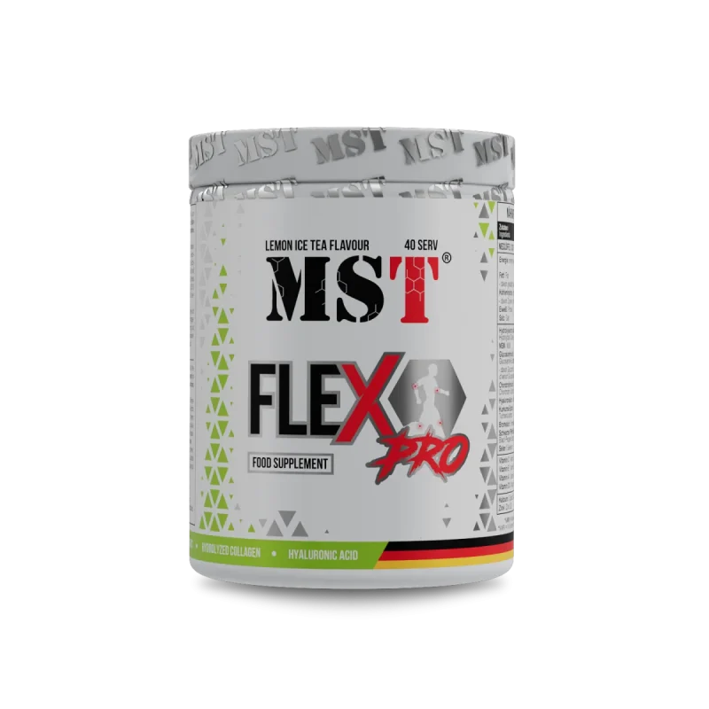 MST Flex Pro 420g sidrunijäätee maitsega pulber liigeste toetamiseks.
