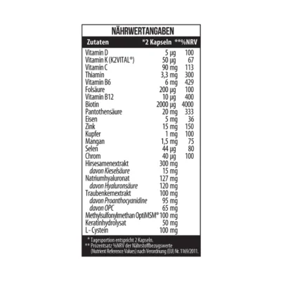 MST Hair Advanced Formula with Keratin 60caps