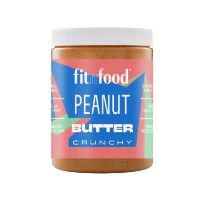 Fit n Food Crunchy Peanut Butter 1kg – natural protein spread with crunchy peanuts