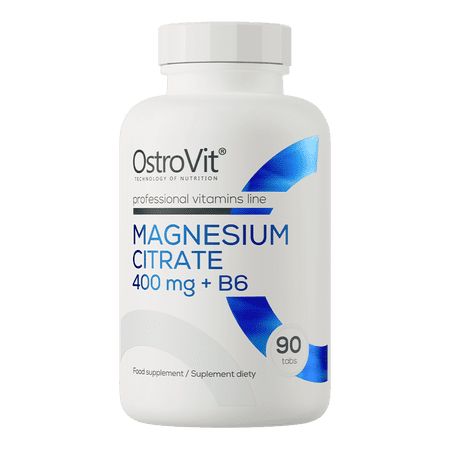 OstroVit Magnesium citrate 400mg + B6 90tabs – lihaste ja närvisüsteemi tugi