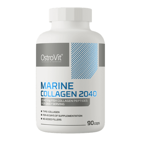 OstroVit Marine Collagen 2040 mg 90 kapslit – kompleks naha ja liigeste jaoks