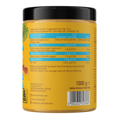 OstroVit 100% Peanut butter smooth 1000g