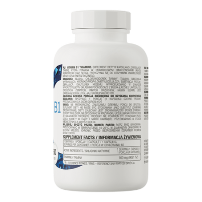 Vitamin B1 Thiamine 60 capsules