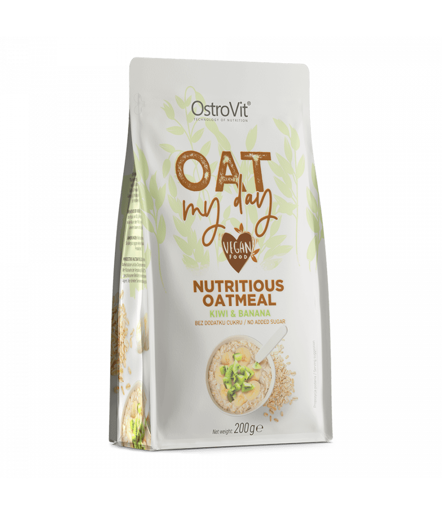 OstroVit Oat My Day 200g Kiivi-Banaan OstroVit Oat My Day 200g Kiivi-Banaan – maitsev ja tervislik kaerahelbepuder
