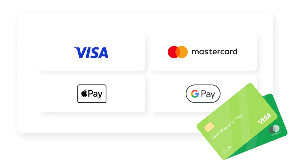 Sporditoitumise eest tasumine veebis – VISA, Mastercard, Google Pay, Apple Pay