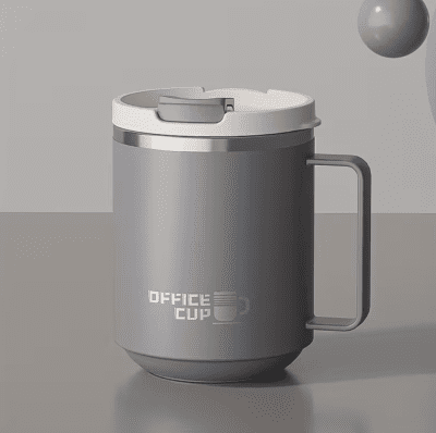 Stiilne roostevabast terasest termostass kaanega kontorisse 500ml hall