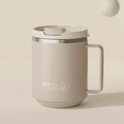 Stiilne roostevabast terasest termostass kaanega kontorisse 500ml pruun