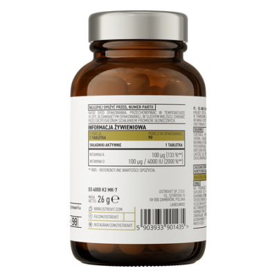 D3 4000 МЕ + K2 MK-7 90 таблеток