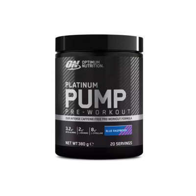Optimum Nutrition Platinum Pump Pre-Workout 380g Blue Raspberry – pump, energy and endurance booster