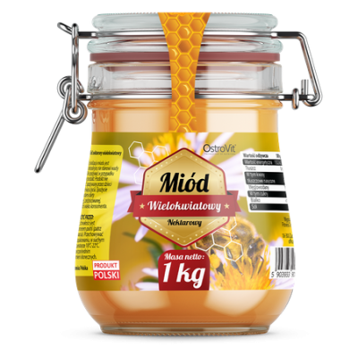 OstroVit multifloral honey 1000 g jar