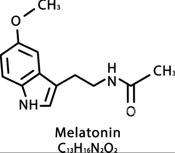 Melatonin supplement product photo on IRON DUST website