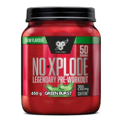 BSN N.O.-Xplode 50serv Green Burst Киви-Клубника – предтренировочный комплекс с энергией и фокусом