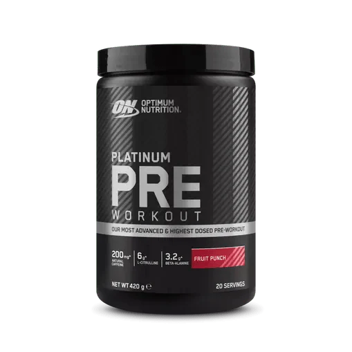 Optimum Nutrition Platinum Pre-Workout 420g Puuviljapunch – Tugev Energia ja Keskendumine Treeninguks