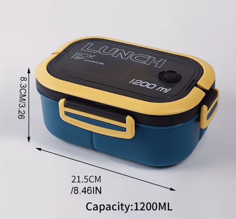 Kahekihiline suletud lõunakarp 1200 ml sinine