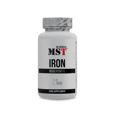 MST Iron Bisglycinate 21 mg 60 kapslit – raua toidulisand