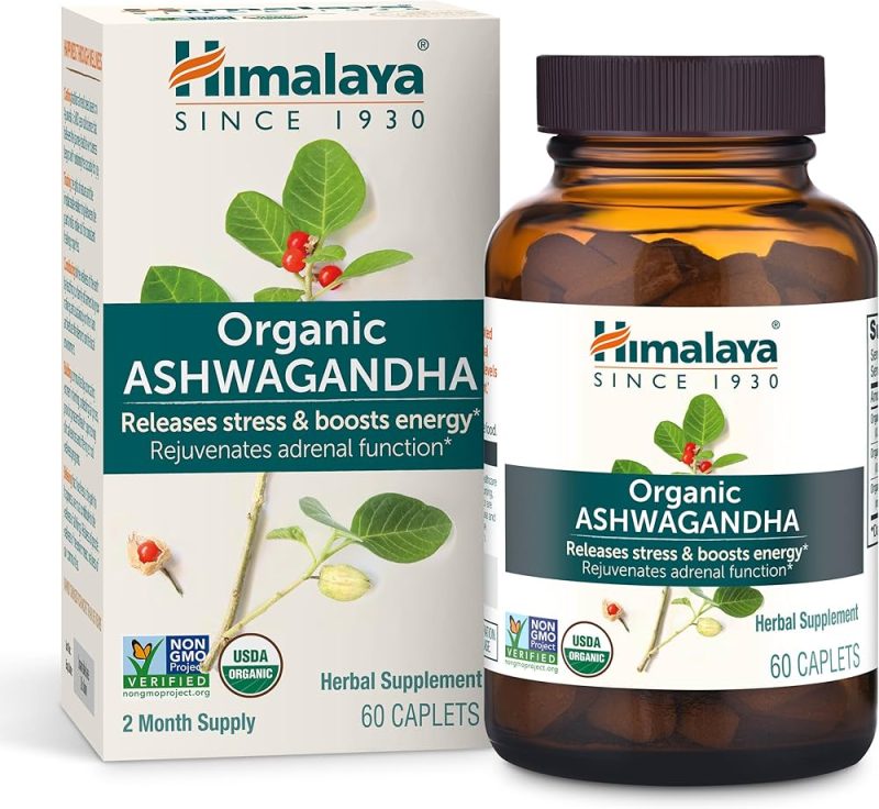 Himalaya Organic Ashwagandha 60 caplets herbal supplement