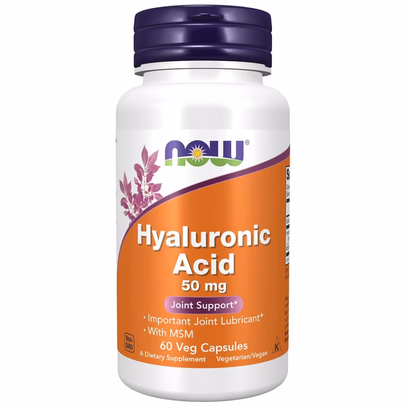 NOW Hyaluronic Acid 50 mg + MSM 60 kapslit purk