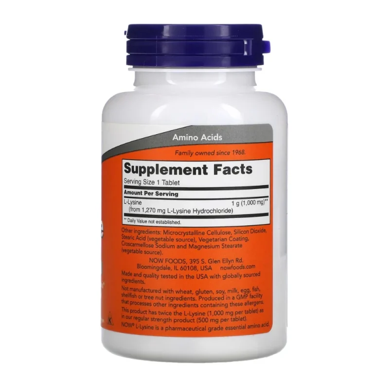 NOW L-Lysine 1000mg 100tabs