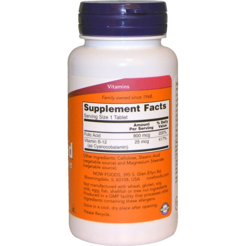 NOW Folic Acid 800mcg 250tab