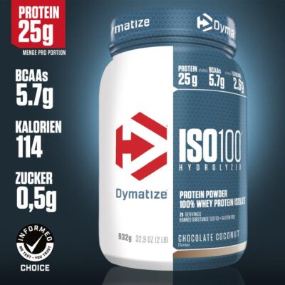 Dymatize ISO 100 Chocolate Coconut 932g – Whey Protein Isolate