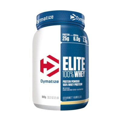 Dymatize Elite Whey 942 g vanilla flavored sports protein
